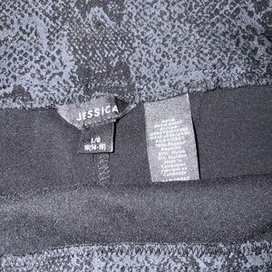 30. Jessica Black and Gray skirt with snakeskin pattern size 14
